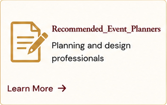 Wedding event planners vendor category