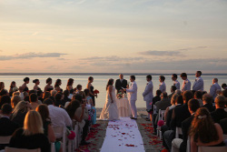 Wedding ceremony at Crescent Beach Club