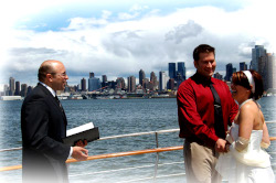 New York City waterside wedding ceremony