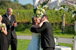 North Fork Long Island winery wedding ceremony